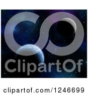 Clipart Of 3d Foreign Planets In Outer Space Royalty Free Illustration