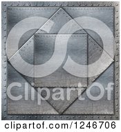 Poster, Art Print Of 3d Metal Background Of Scratched Plates