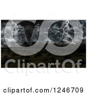Clipart Of A 3d Tornado Storm In A Desert Royalty Free Illustration