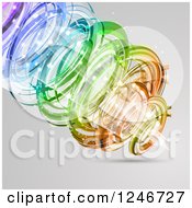 Poster, Art Print Of Background Of An Abstract Tunnel Of Colors And Light