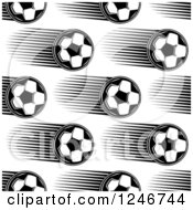 Poster, Art Print Of Seamless Black And White Soccer Ball Background