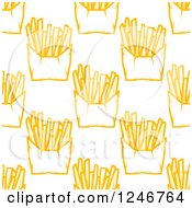 Clipart Of A Seamless French Fries Background Pattern Royalty Free Vector Illustration
