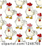 Clipart Of A Seamless Chicken Background Pattern Royalty Free Vector Illustration by Vector Tradition SM