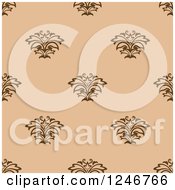 Clipart Of A Seamless Floral Pattern Background Royalty Free Vector Illustration