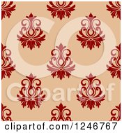 Clipart Of A Seamless Floral Pattern Background Royalty Free Vector Illustration