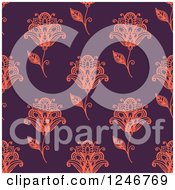 Poster, Art Print Of Seamless Pattern Background Of Henna Flowers