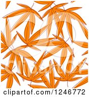 Poster, Art Print Of Seamless Orange Leaves Background Pattern