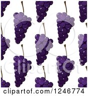 Clipart Of A Seamless Purple Grapes Background Pattern Royalty Free Vector Illustration