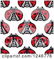 Poster, Art Print Of Seamless Pattern Background Of Ladybugs 2