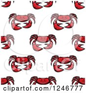 Poster, Art Print Of Seamless Red Crab Background Pattern