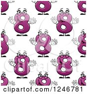 Clipart Of A Seamless Number Eight Character Background Royalty Free Vector Illustration