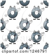 Clipart Of A Seamless Number Zero Character Background Royalty Free Vector Illustration