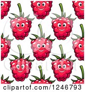 Clipart Of A Seamless Raspberry Background Royalty Free Vector Illustration