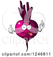 Clipart Of A Beet Character Royalty Free Vector Illustration