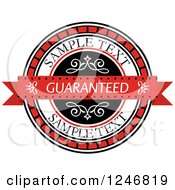 Poster, Art Print Of Guaranteed Label With Sample Text