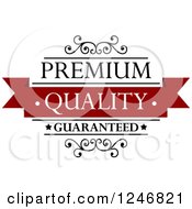 Clipart Of A Premium Quality Label Royalty Free Vector Illustration
