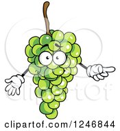 Clipart Of A Green Grapes Character Royalty Free Vector Illustration