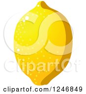 Clipart Of A Lemon Royalty Free Vector Illustration