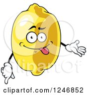 Clipart Of A Lemon Character Royalty Free Vector Illustration