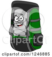 Happy Backpack Character