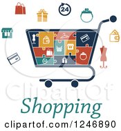 Poster, Art Print Of Puzzle Piece Shopping Cart Infographics Diagram With Icons And Text