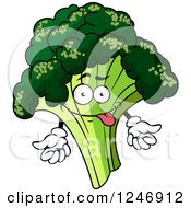 Clipart Of A Broccoli Character Royalty Free Vector Illustration
