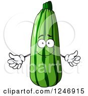Clipart Of A Zucchini Character Royalty Free Vector Illustration