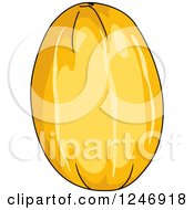 Clipart Of A Melon Royalty Free Vector Illustration