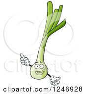 Clipart Of A Leek Character Royalty Free Vector Illustration