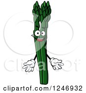 Clipart Of An Asparagus Character Royalty Free Vector Illustration