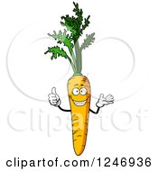Clipart Of A Carrot Character Royalty Free Vector Illustration