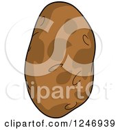 Clipart Of A Potato Royalty Free Vector Illustration