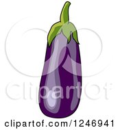 Clipart Of An Eggplant Royalty Free Vector Illustration