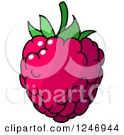 Clipart Of A Raspberry Royalty Free Vector Illustration