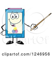 Poster, Art Print Of Color Ink Cartridge Character Mascot Using A Pointer Stick