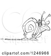 Poster, Art Print Of Black And White Happy Snail Listening To Music