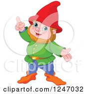 Poster, Art Print Of Cute Male Gnome With An Idea