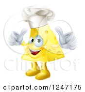 Clipart Of A Happy Cheese Chef Holding Two Thumbs Up Royalty Free Vector Illustration by AtStockIllustration