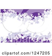 Poster, Art Print Of Purple And White Butterfly Wave Background