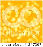 Poster, Art Print Of Glittery Orange And Yellow Blurred Bokeh Dot Background