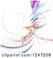 Poster, Art Print Of Colorful Fractal Spiral On White