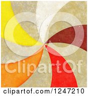 Clipart Of A Retro Colorful Spiraling Rays And Grunge Background Royalty Free Illustration by Arena Creative