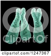 Clipart Of 3d Chromosomes X And Y On Black Royalty Free Illustration by Mopic