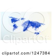 Clipart Of 3d Tiny People Forming A World Map Royalty Free Illustration