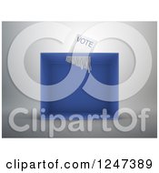Clipart Of A 3d Voter Ballot Going Through A Shredder Royalty Free Illustration
