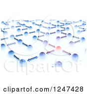 Clipart Of A 3d Network Of Spheres And Arrows Royalty Free Illustration