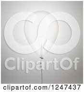 Clipart Of A 3d Lightbulb Balloon Royalty Free Illustration