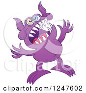 Poster, Art Print Of Frustrated Purple Monster