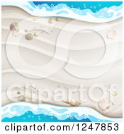 Poster, Art Print Of White Sandy Beach And Surf Background