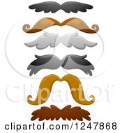 Clipart Of Different Mustaches Royalty Free Vector Illustration